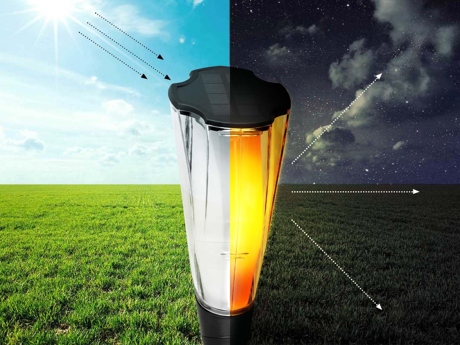Lampa solarna wbijana LED SSO-4 1600K IP65